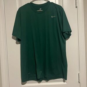 Nike Men's Dark Green Dri Fit Short Sleeve Tee